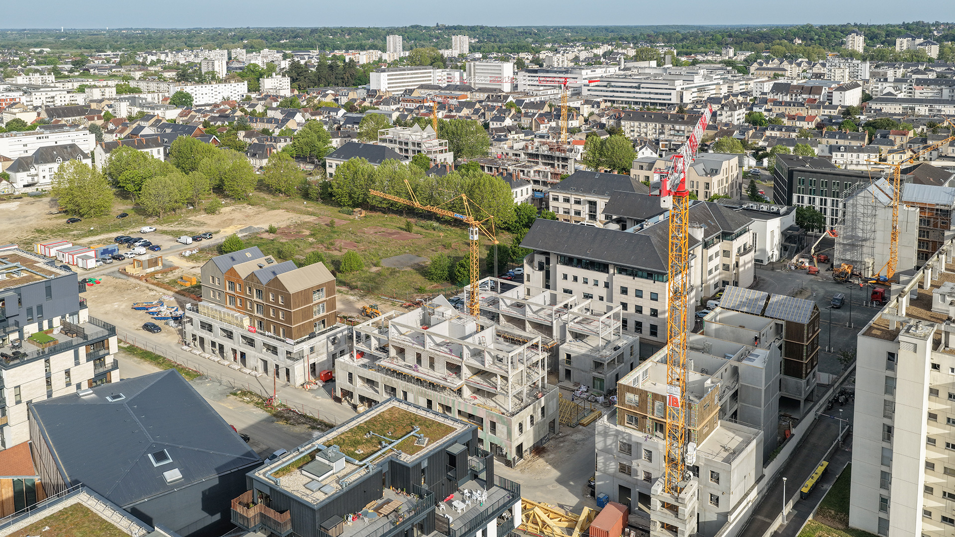 Chantier en cours de plusieurs immeubles collectifs