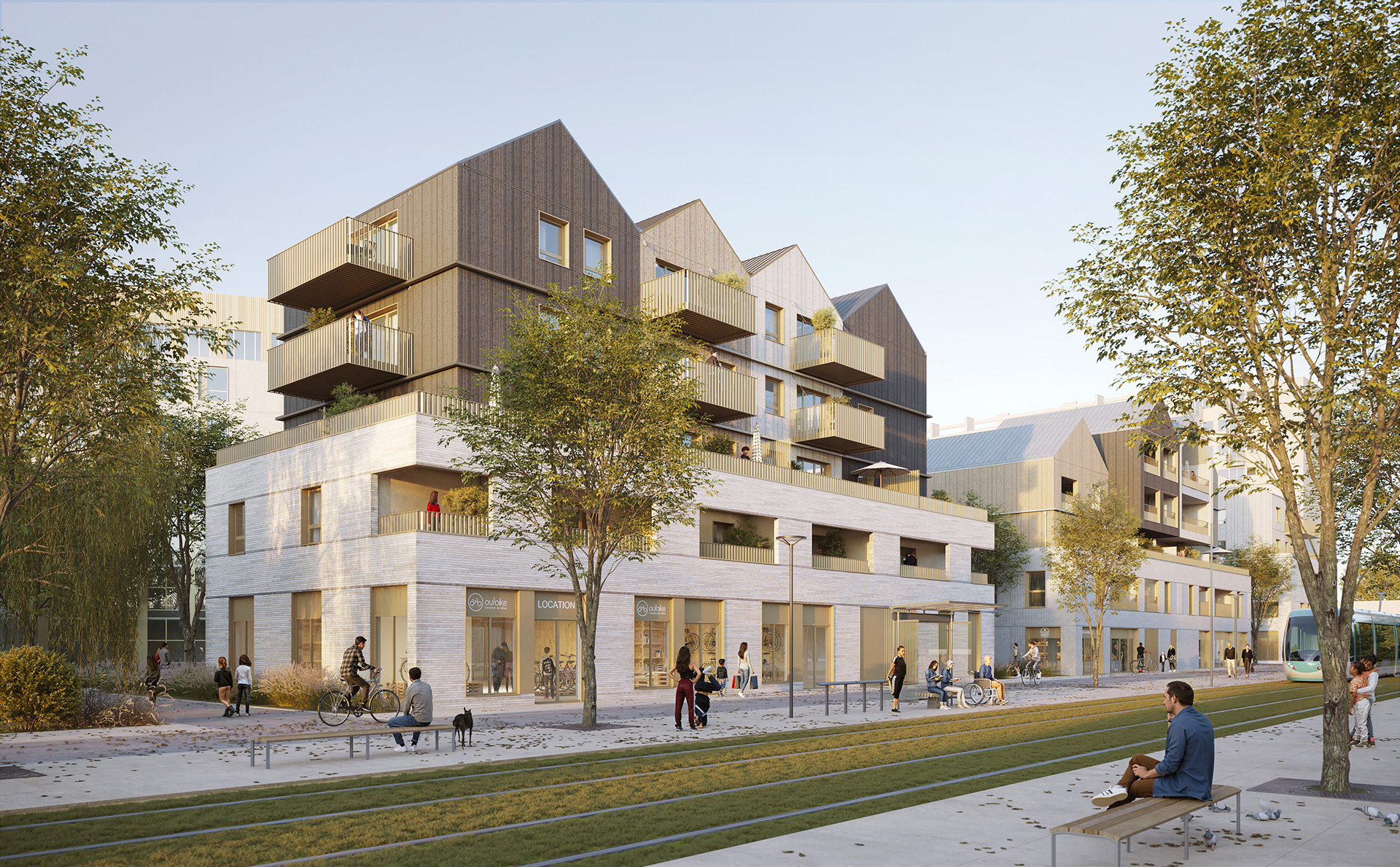 perspective depuis le futur arrêt de tram